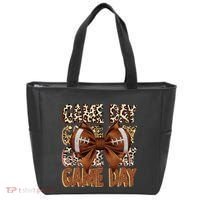 Coquette Bow Football Season Game Day Gift Tote Bag thumb 0