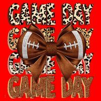 Coquette Bow Football Season Game Day Gift Santa Hat thumb 1