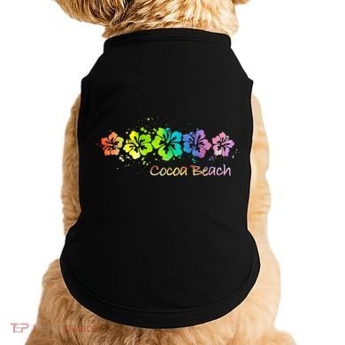 Cocoa Beach, Florida Watercolor Beach & Surf Doggie Tank