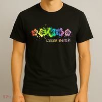 Cocoa Beach, Florida Watercolor Beach & Surf T-Shirt thumb 3