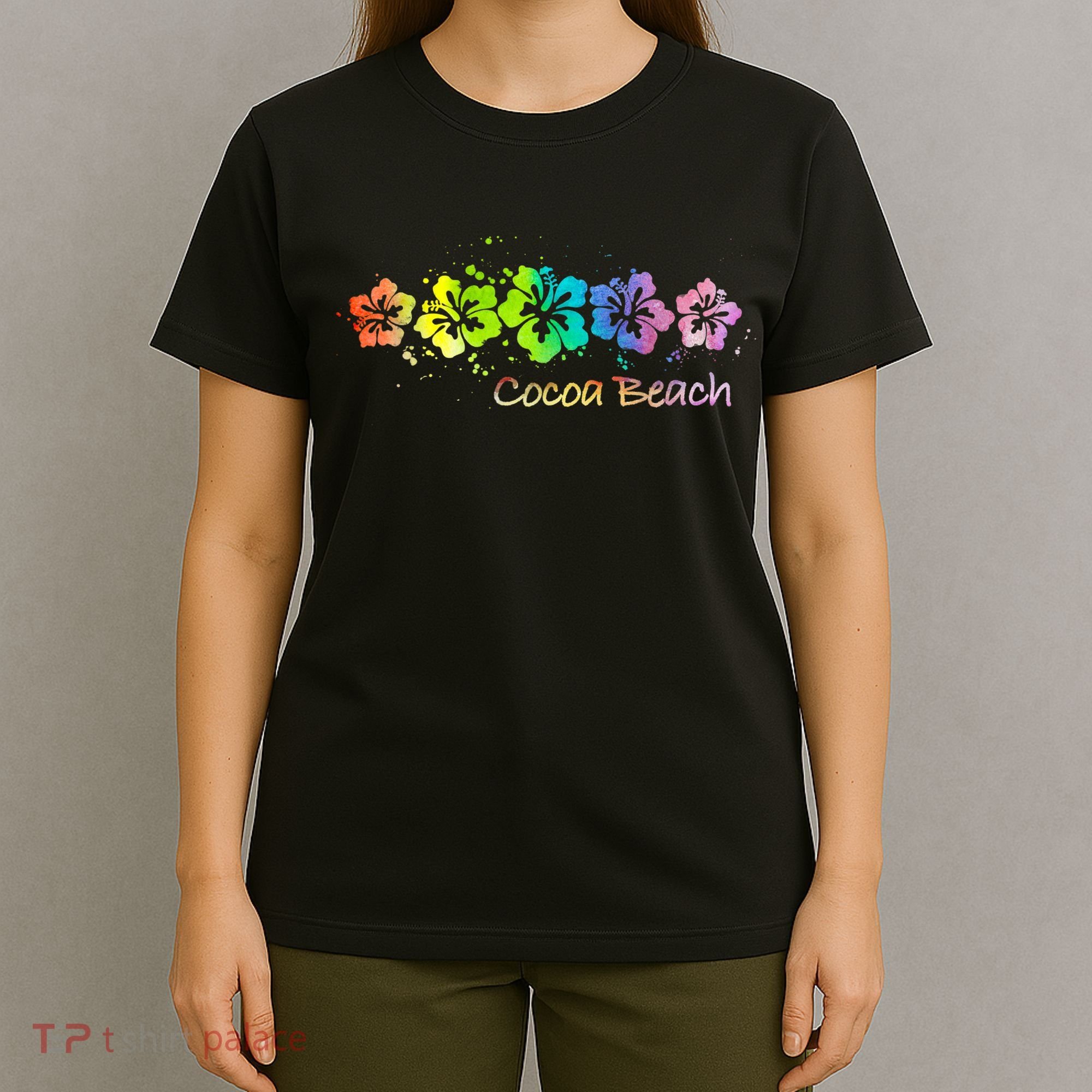 Cocoa Beach, Florida Watercolor Beach & Surf T-Shirt