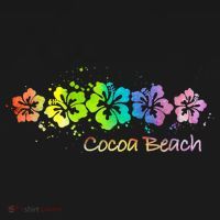Cocoa Beach, Florida Watercolor Beach & Surf T-Shirt thumb 7