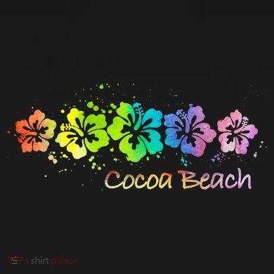 Cocoa Beach, Florida Watercolor Beach & Surf V-Neck T-Shirt
