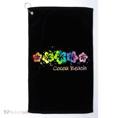Cocoa Beach, Florida Watercolor Beach & Surf Golf Towel