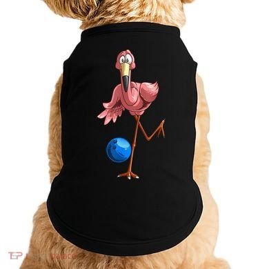 Cool Bowling Flamingo Doggie Tank
