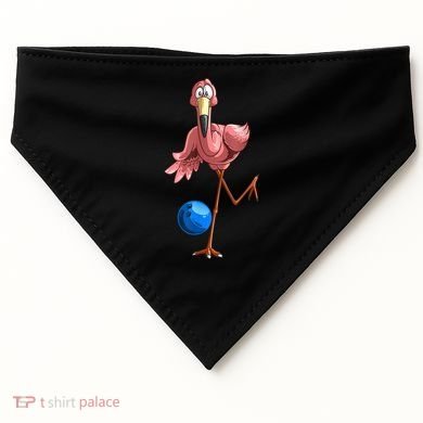 Cool Bowling Flamingo USA-Made Doggie Bandana