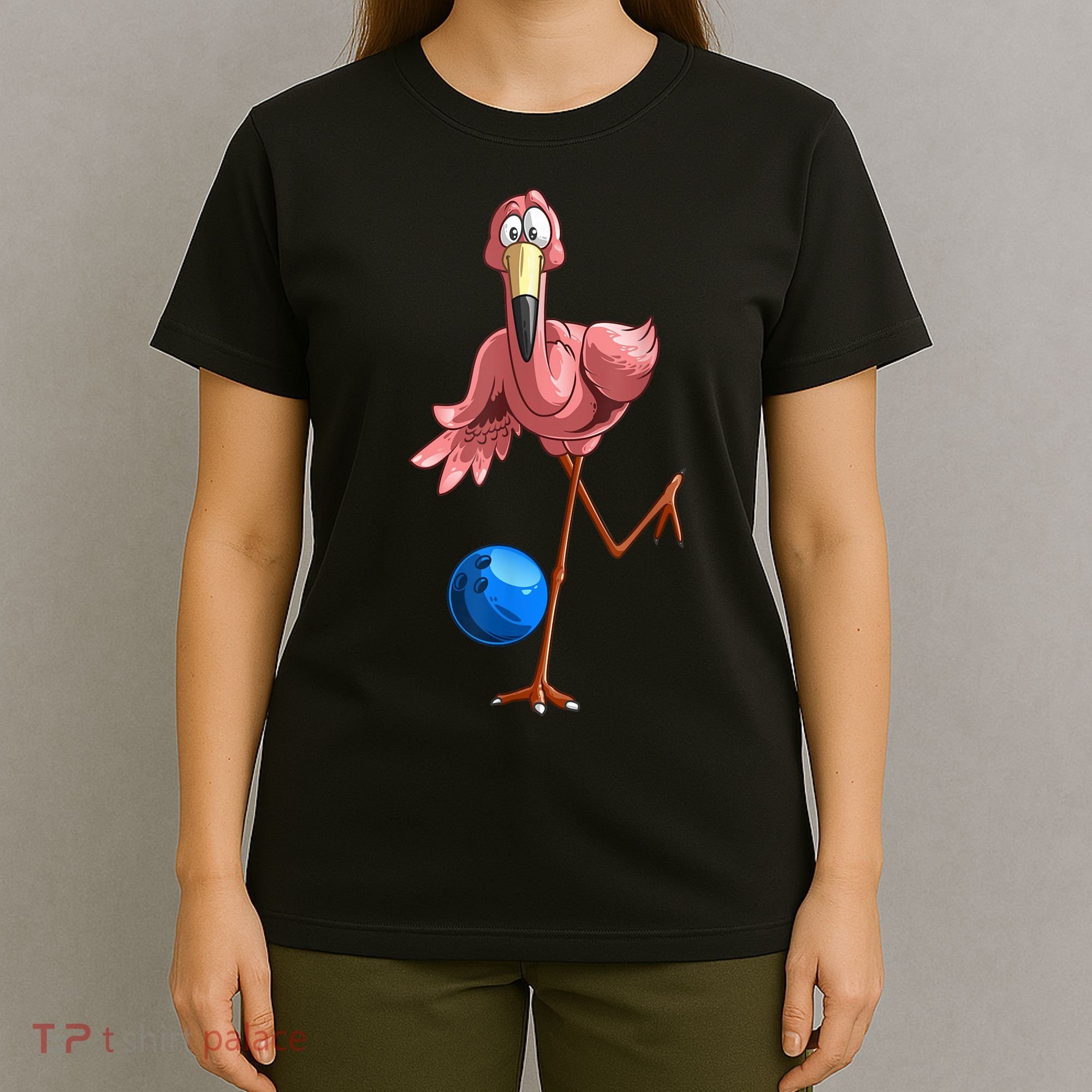 Cool Bowling Flamingo T-Shirt