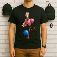 Cool Bowling Flamingo T-Shirt thumb 6