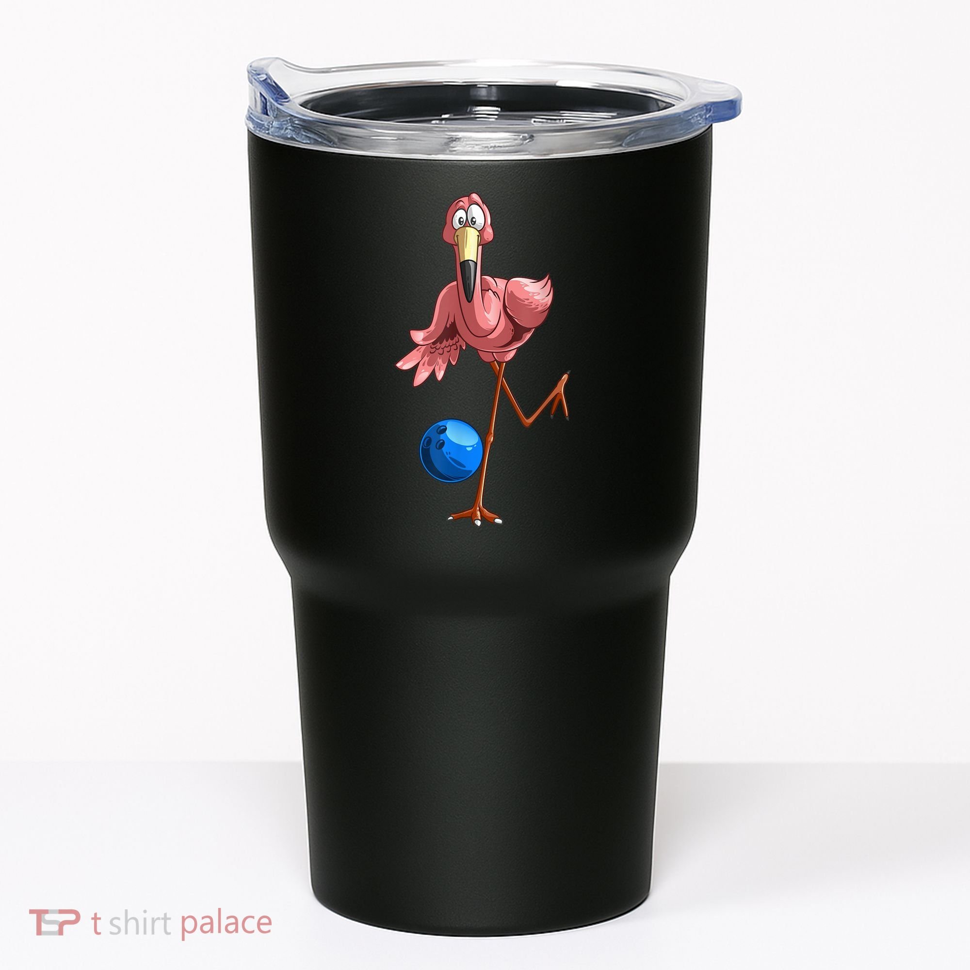 Cool Bowling Flamingo Tumbler