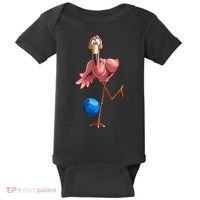 Cool Bowling Flamingo Baby Bodysuit thumb 0