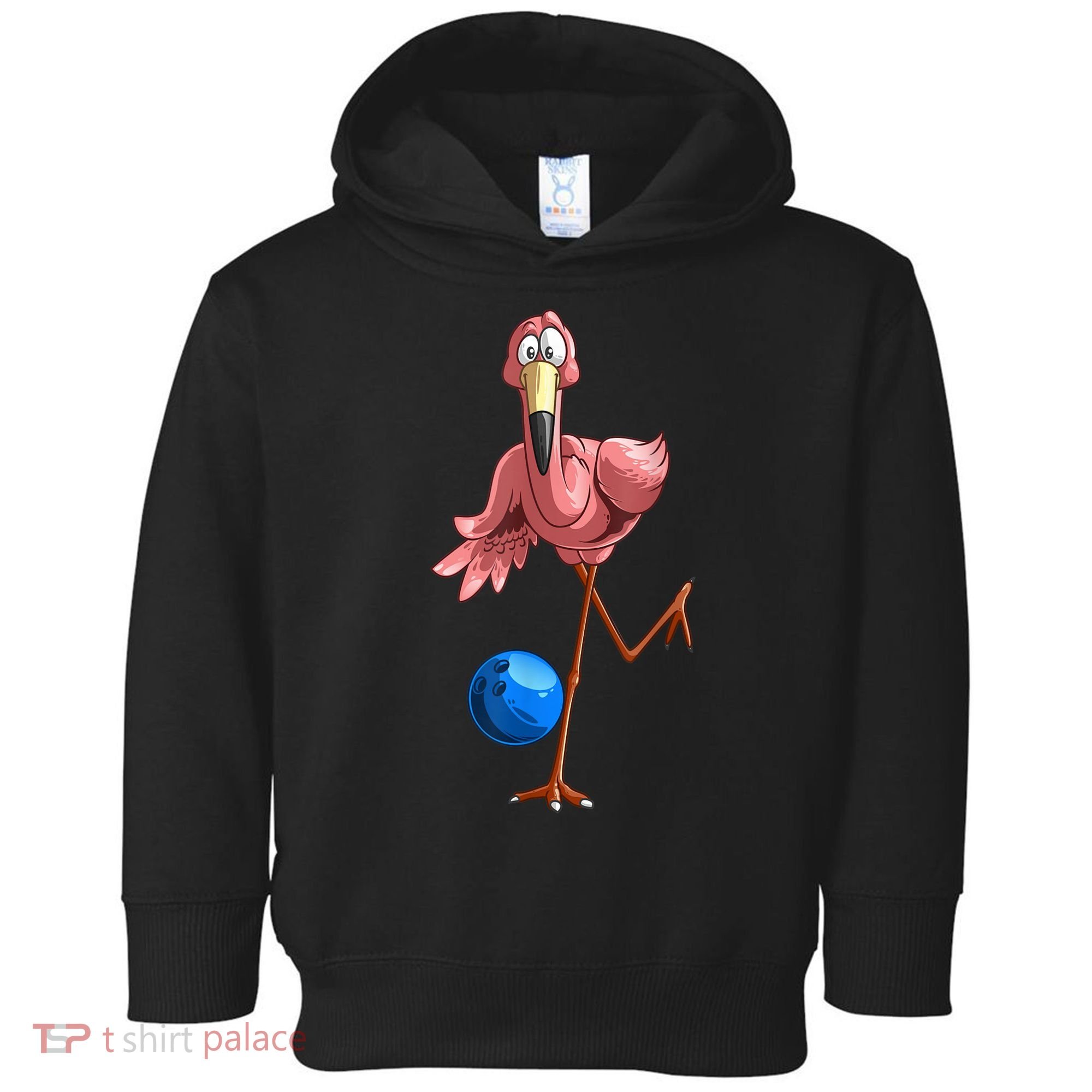 Cool Bowling Flamingo Toddler Hoodie