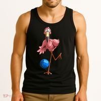 Cool Bowling Flamingo Tank Top thumb 3