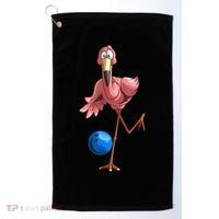 Cool Bowling Flamingo Golf Towel thumb 0