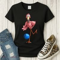 Cool Bowling Flamingo Women's T-Shirt thumb 3