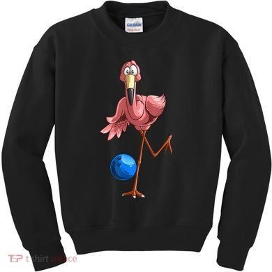 Cool Bowling Flamingo Kids Sweatshirt