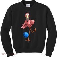 Cool Bowling Flamingo Kids Sweatshirt thumb 0