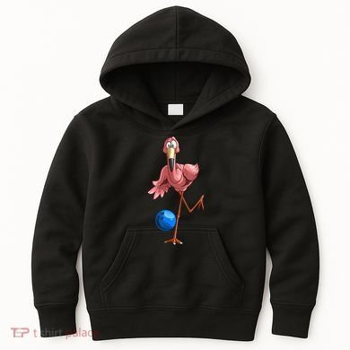 Cool Bowling Flamingo Kids Hoodie