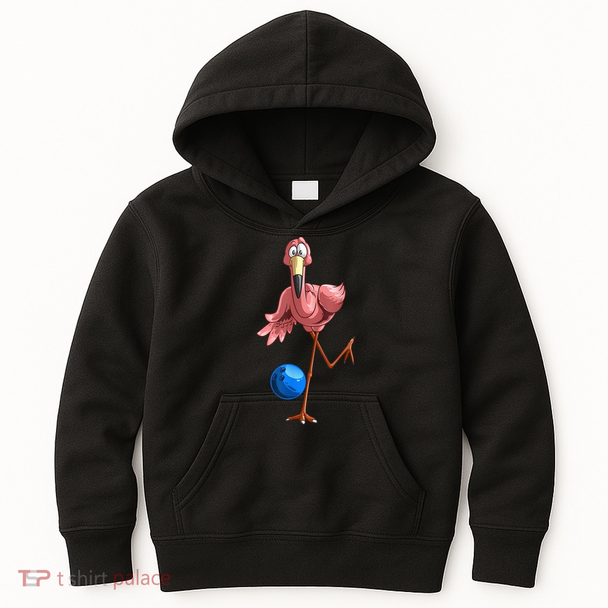 Cool Bowling Flamingo Kids Hoodie