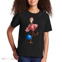 Cool Bowling Flamingo Kids T-Shirt thumb 2