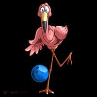 Cool Bowling Flamingo Kids T-Shirt thumb 4