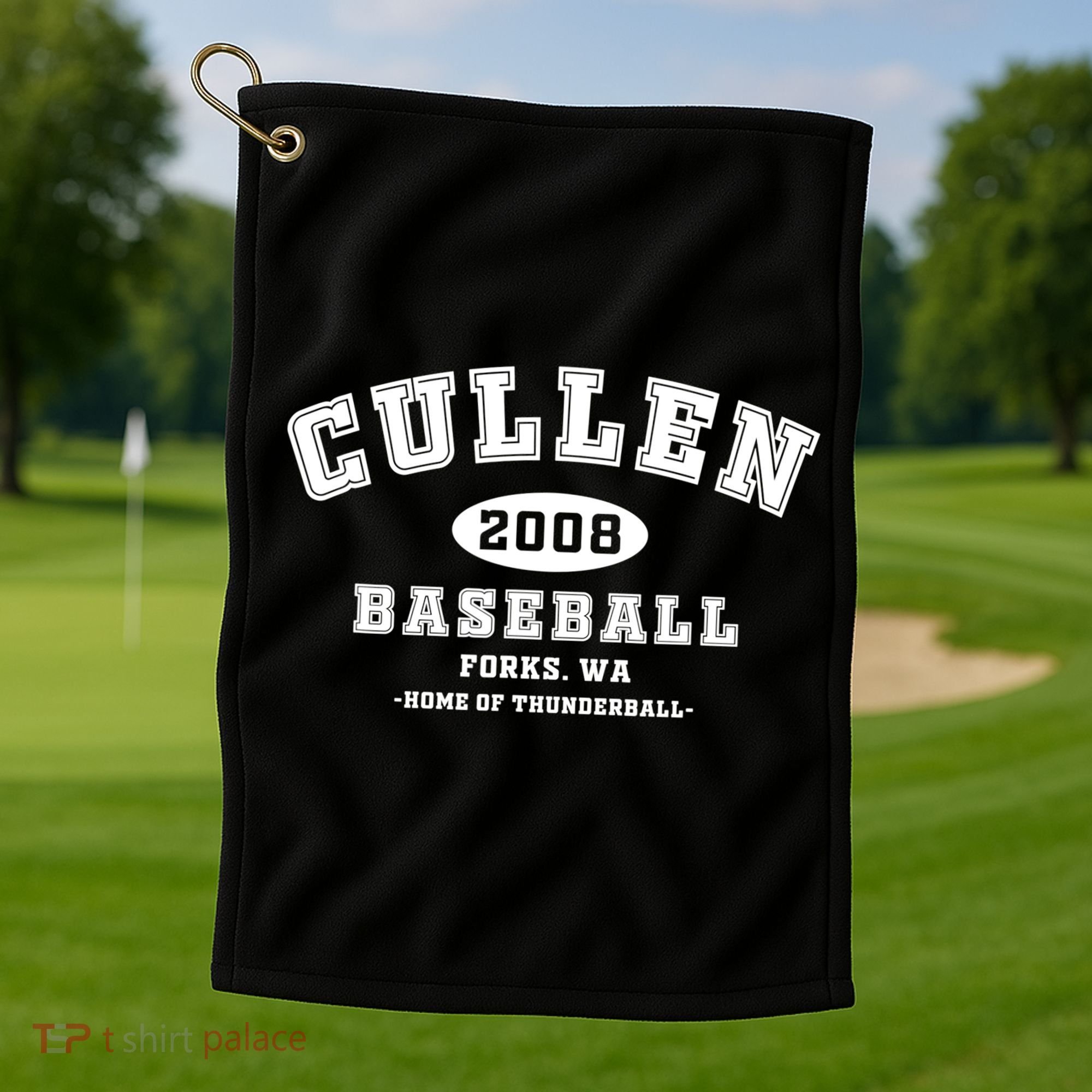 Cullen Baseball Forks Washington, Home Of Thunderball TShirt Golf Towel