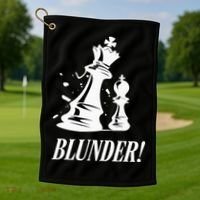 Chess Blunder Funny Player Joke Club Team Game Humor Golf Towel thumb 1