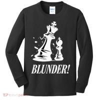 Chess Blunder Funny Player Joke Club Team Game Humor Kids Long Sleeve Shirt thumb 0