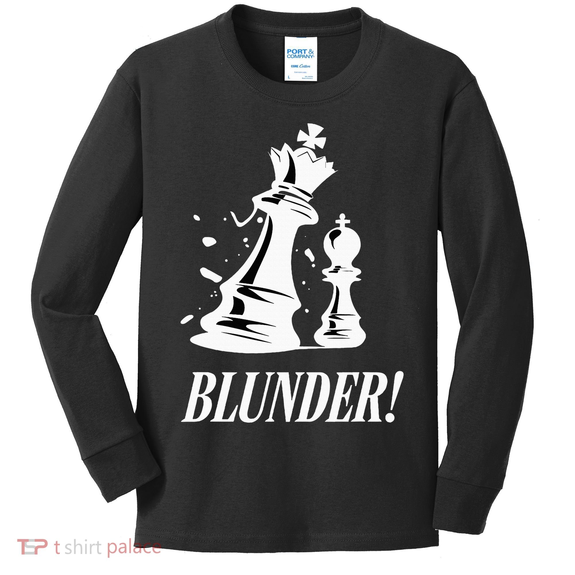 Chess Blunder Funny Player Joke Club Team Game Humor Kids Long Sleeve Shirt