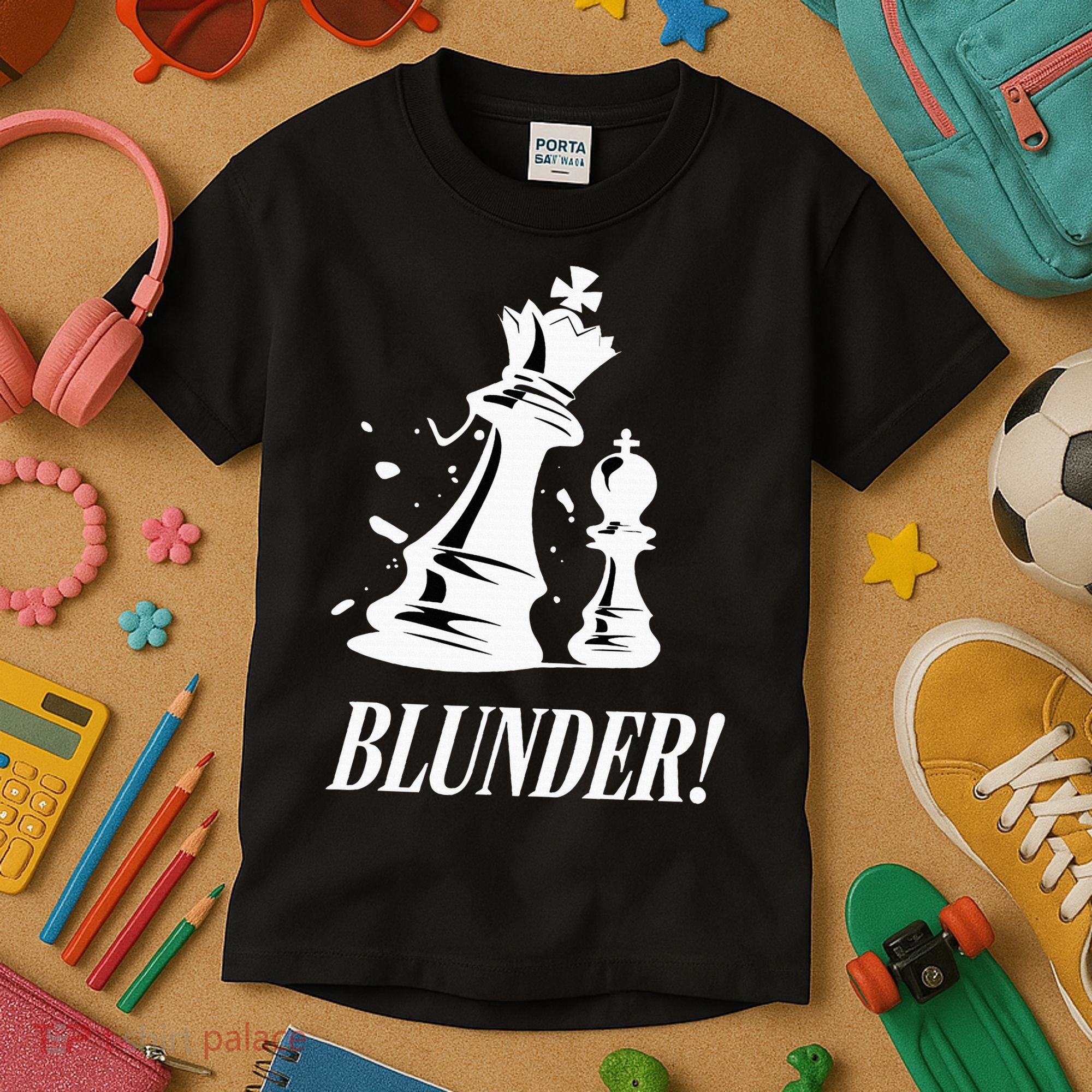 Chess Blunder Funny Player Joke Club Team Game Humor Kids T-Shirt