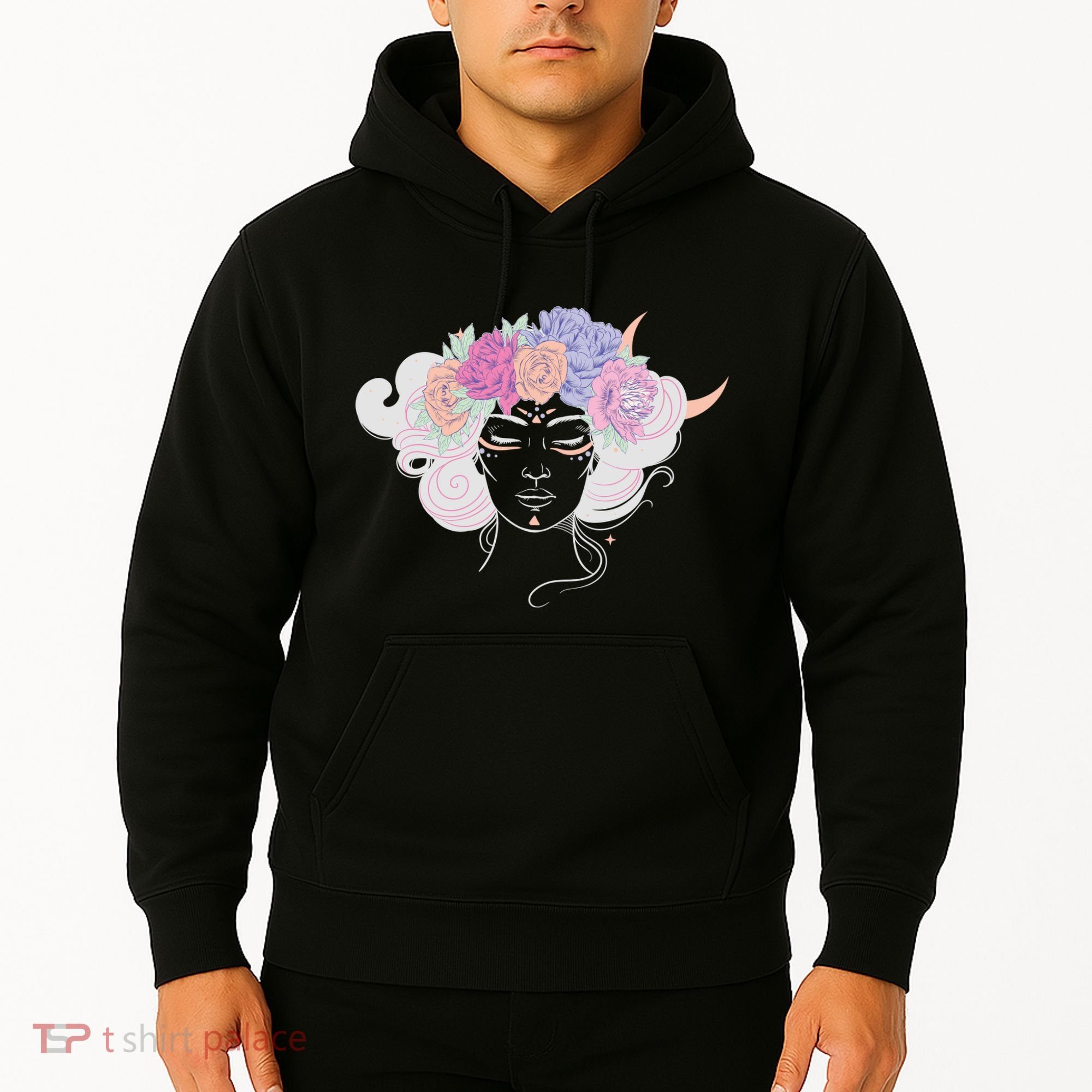 Cute Boho Flower Crown Woman Hoodie