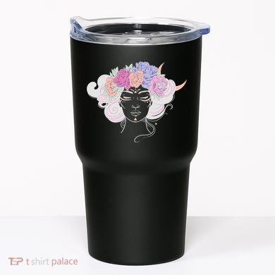 Cute Boho Flower Crown Woman Tumbler