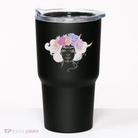 Cute Boho Flower Crown Woman Tumbler thumb 0