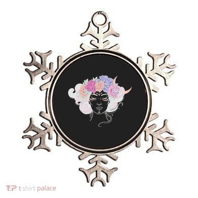 Cute Boho Flower Crown Woman Ornament
