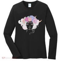 Cute Boho Flower Crown Woman Women's Long Sleeve Shirt thumb 0