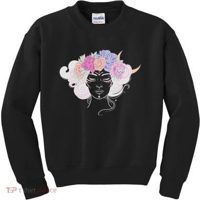 Cute Boho Flower Crown Woman Kids Sweatshirt