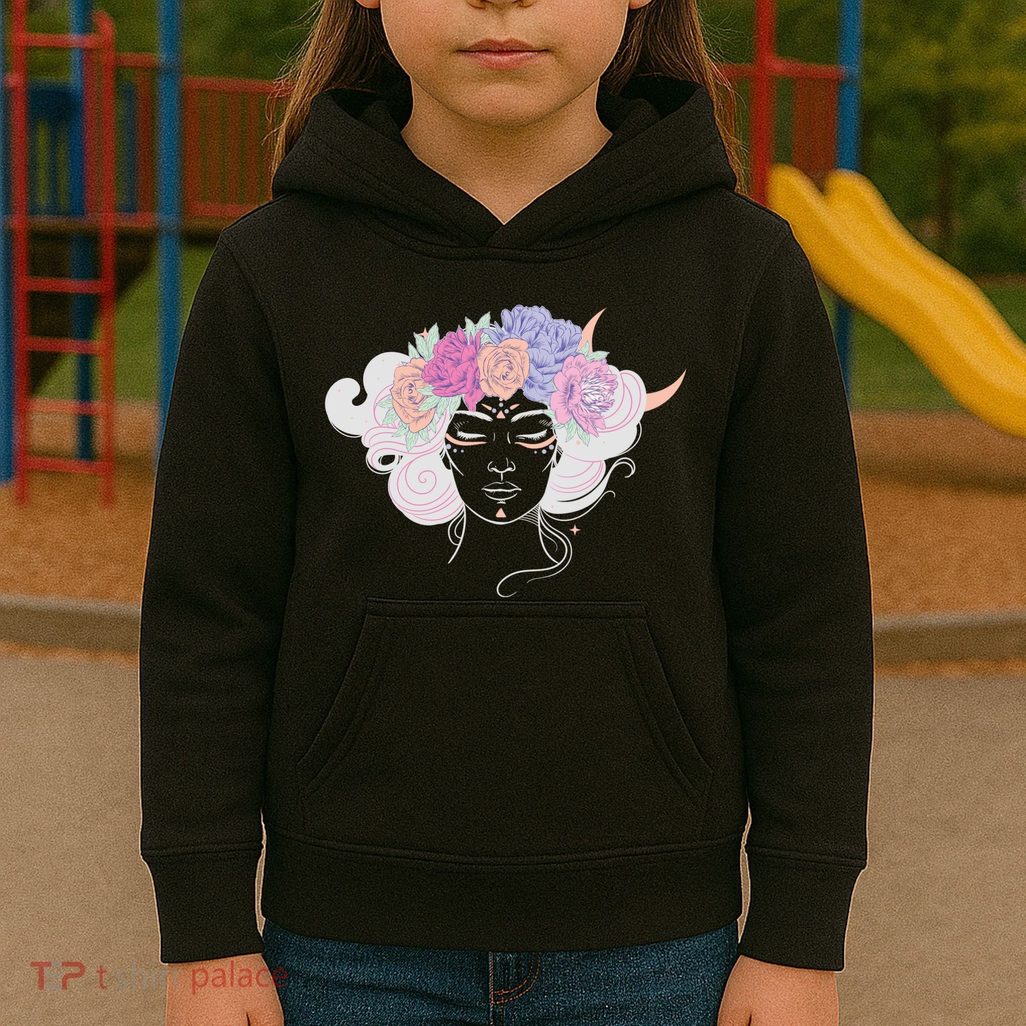 Cute Boho Flower Crown Woman Kids Hoodie