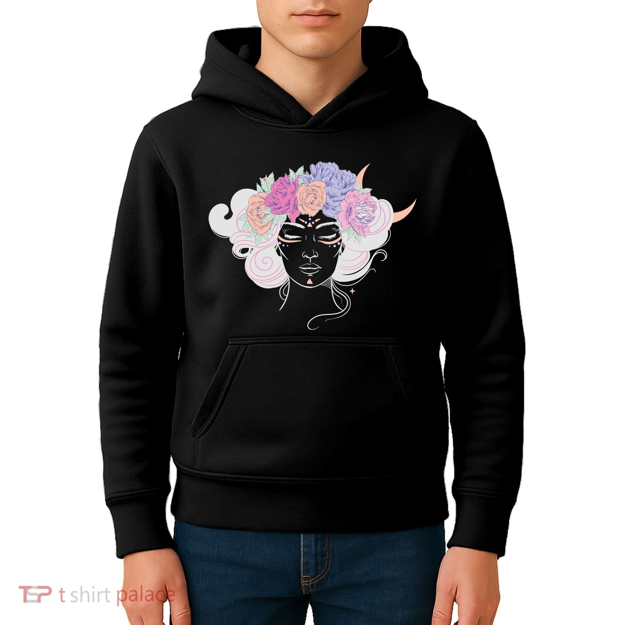Cute Boho Flower Crown Woman Kids Hoodie