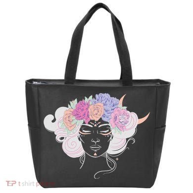 Cute Boho Flower Crown Woman Tote Bag