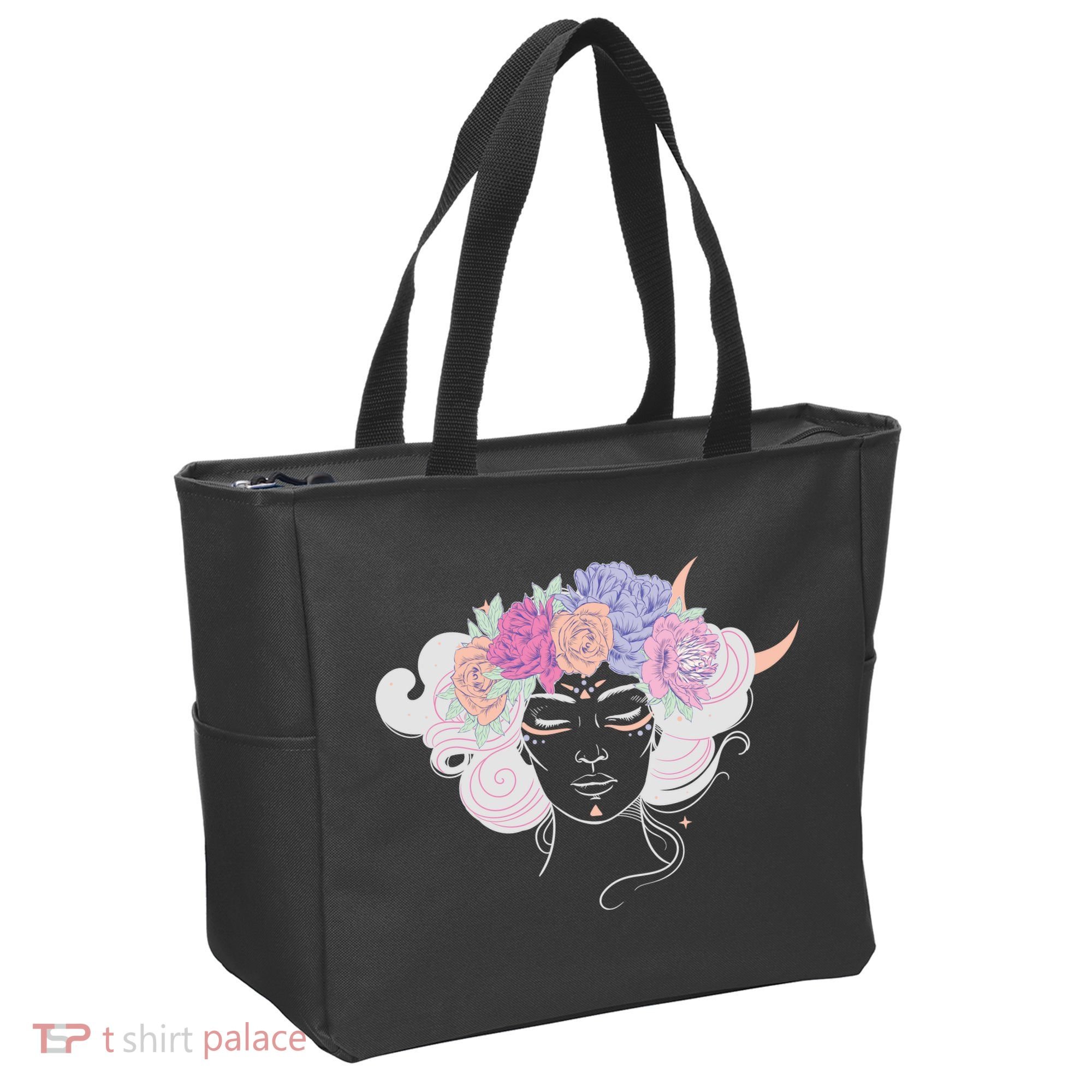 Cute Boho Flower Crown Woman Tote Bag