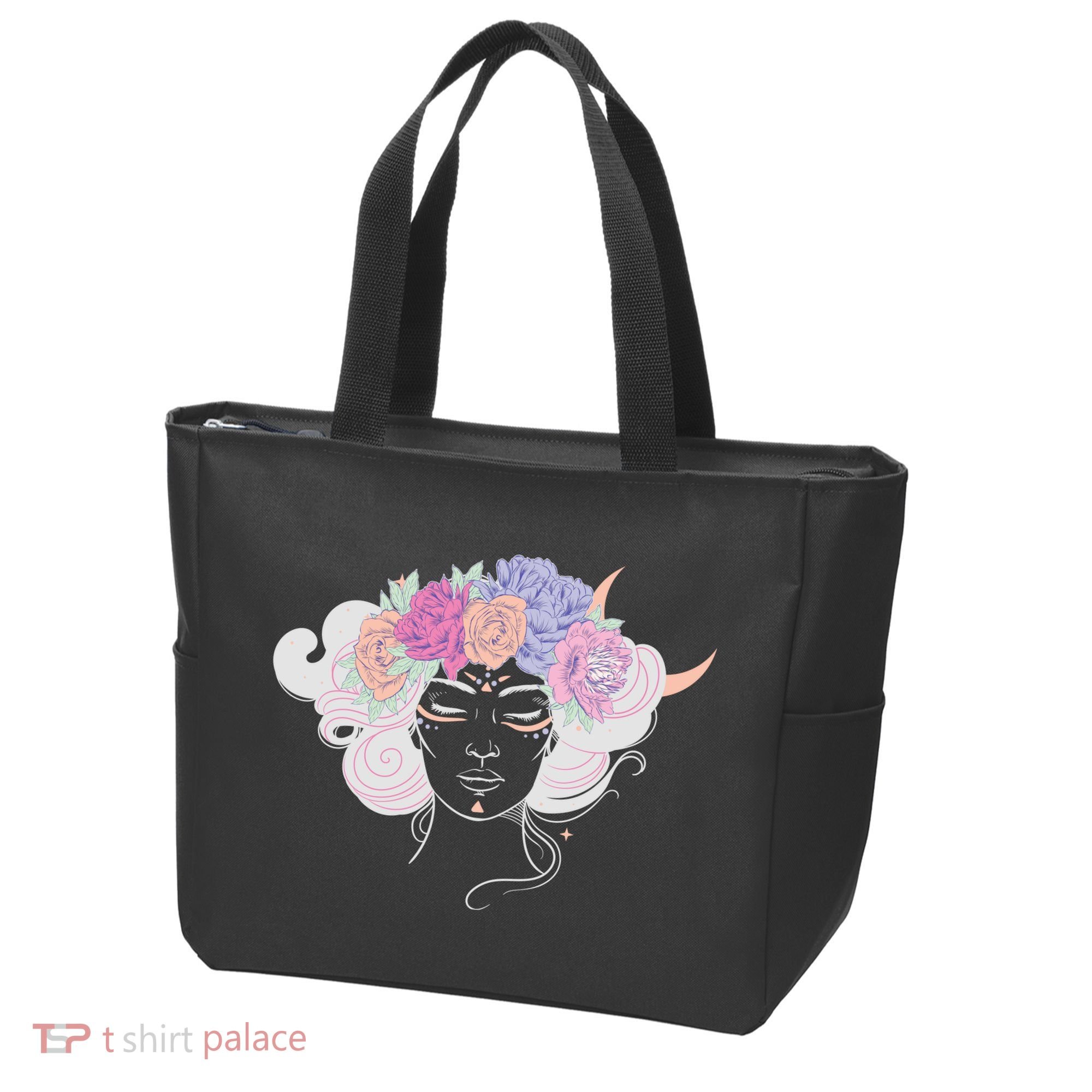 Cute Boho Flower Crown Woman Tote Bag