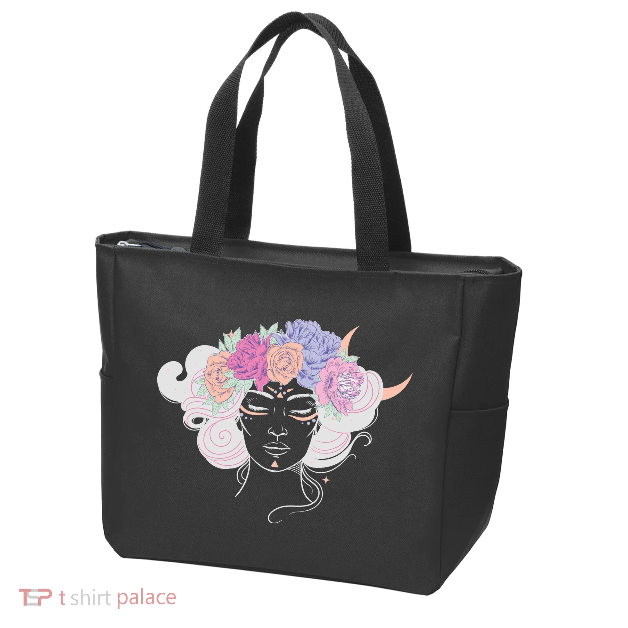 Cute Boho Flower Crown Woman Tote Bag