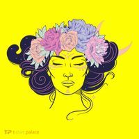 Cute Boho Flower Crown Woman Button thumb 1