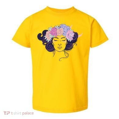 Cute Boho Flower Crown Woman Toddler T-Shirt