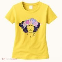 Cute Boho Flower Crown Woman Women's T-Shirt thumb 0