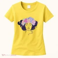 Cute Boho Flower Crown Woman Women's T-Shirt thumb 0