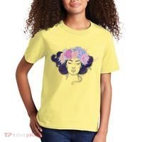 Cute Boho Flower Crown Woman Kids T-Shirt thumb 2