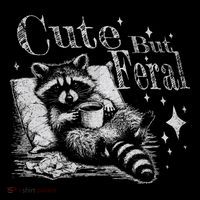 Cute But Feral Funny Raccoon Meme Love Coffee Gift Coffee Mug thumb 5