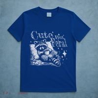 Cute But Feral Funny Raccoon Meme Love Coffee Gift T-Shirt thumb 5