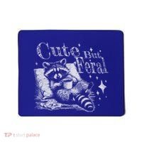 Cute But Feral Funny Raccoon Meme Love Coffee Gift Mousepad thumb 0