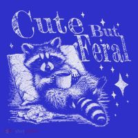 Cute But Feral Funny Raccoon Meme Love Coffee Gift Mousepad thumb 1